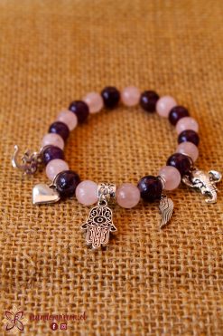 Amatista y Cuarzo Rosado