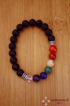 7 Chakras con Piedra Volcánica