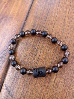 Capricornio (onix y cuarzo ahumado)