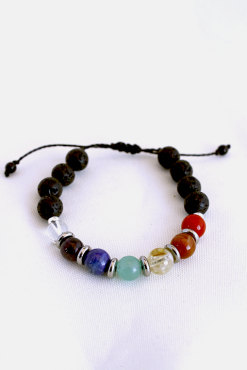 7 piedras de los Chakras y Piedra Volcánica