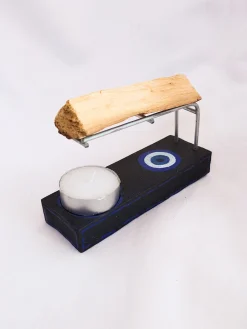 Quemador de Palo Santo + vela + palo santo