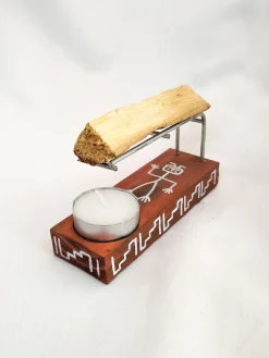 Quemador de Palo Santo + vela + palo santo