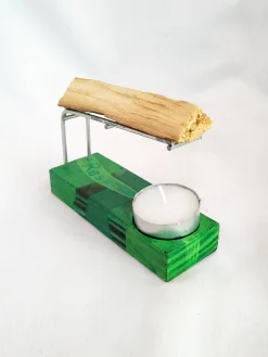 Quemador de Palo Santo + vela + palo santo