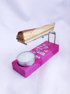 Quemador de Palo Santo + vela + palo santo
